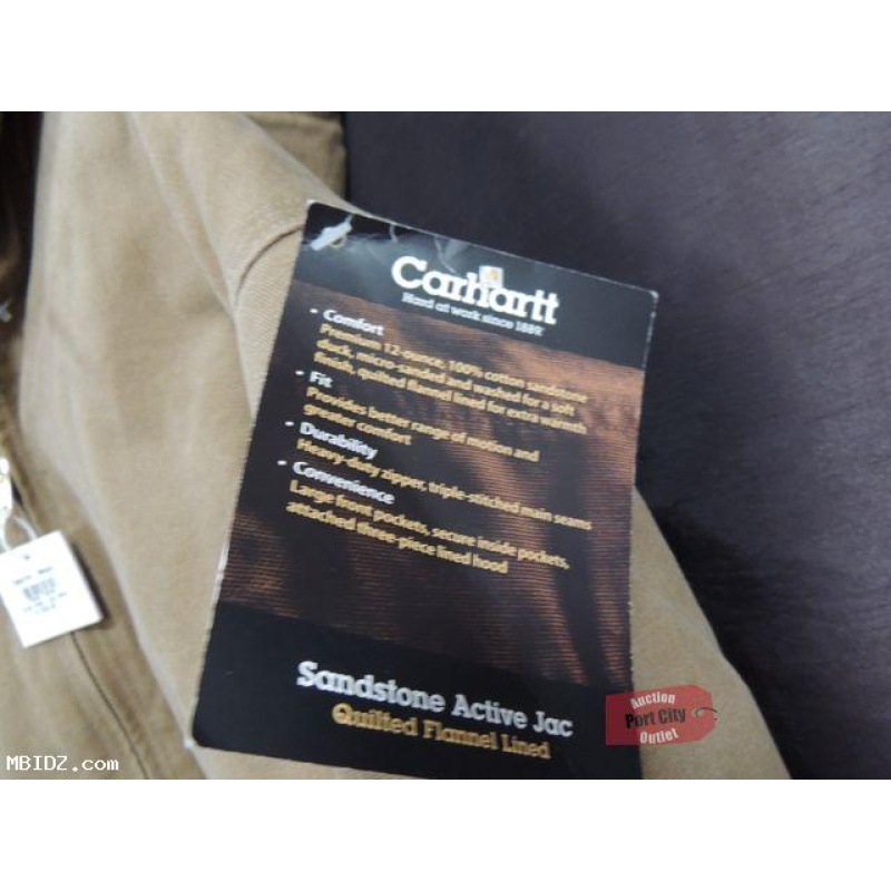 Carhartt Men's Sandstone Active Jacket J130 - Size XXL Regular - Frontier Brown - NEW