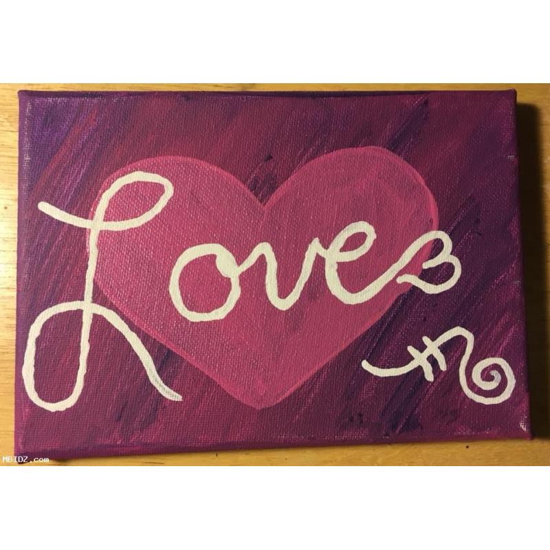 5x7 Dimensional Canvas Love Painting