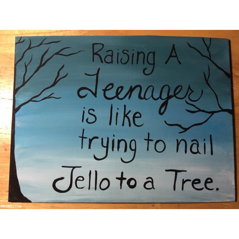 9x12 Flat Canvas Teenager Painting