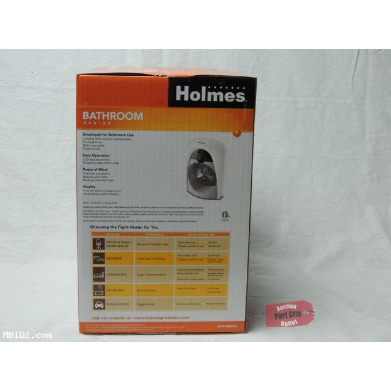 Holmes Bathroom Heater Fan with Preheat Timer HFH436WGL