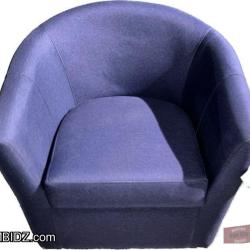 Hansell Upholstered Swivel Barrel Chair - Amethyst