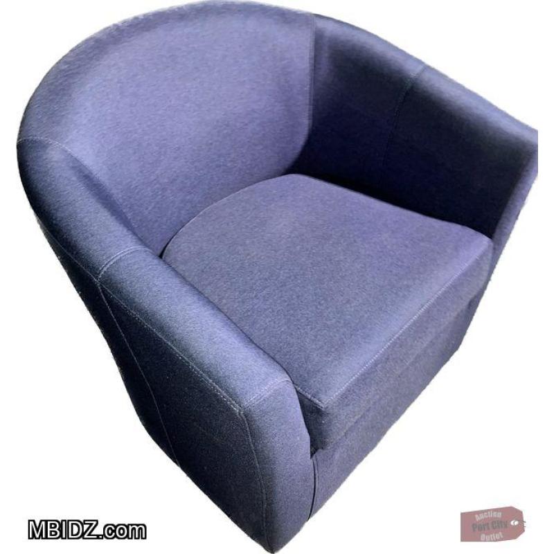 Hansell Upholstered Swivel Barrel Chair - Amethyst