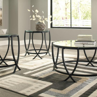 Signature Design by Ashley® Tarrin 3 Piece Black Occasional Table Set
