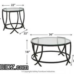 Signature Design by Ashley® Tarrin 3 Piece Black Occasional Table Set