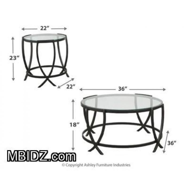 Signature Design by Ashley® Tarrin 3 Piece Black Occasional Table Set