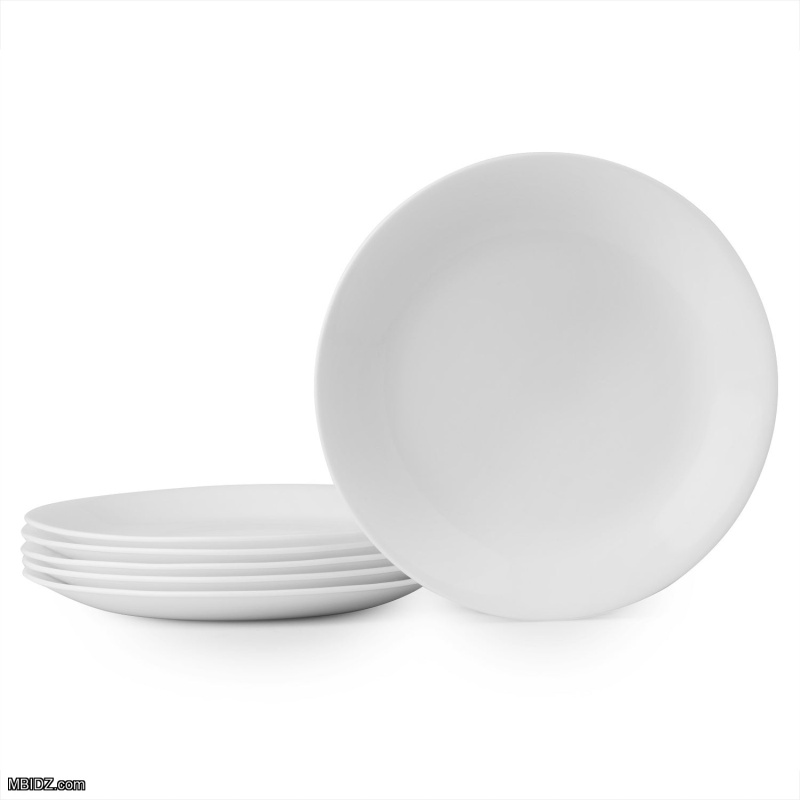 Corelle Winter Frost White 8.5” Dinner Plates 6-Pack