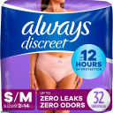 Always Discreet Incontinence Underwear for Women Size Small 32-Count