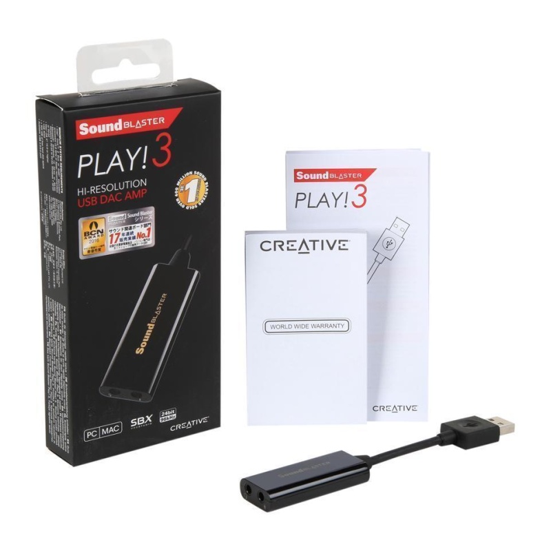 Creative Labs Sound Blaster Play! 3 External USB Sound Adapter