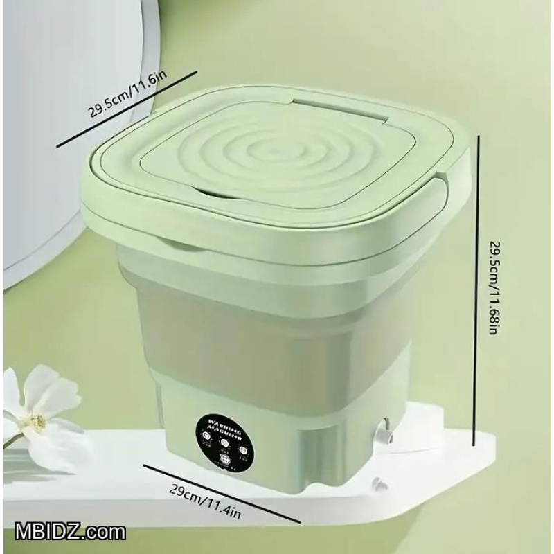 Portable Folding Mini Washing Machine 8L - Green