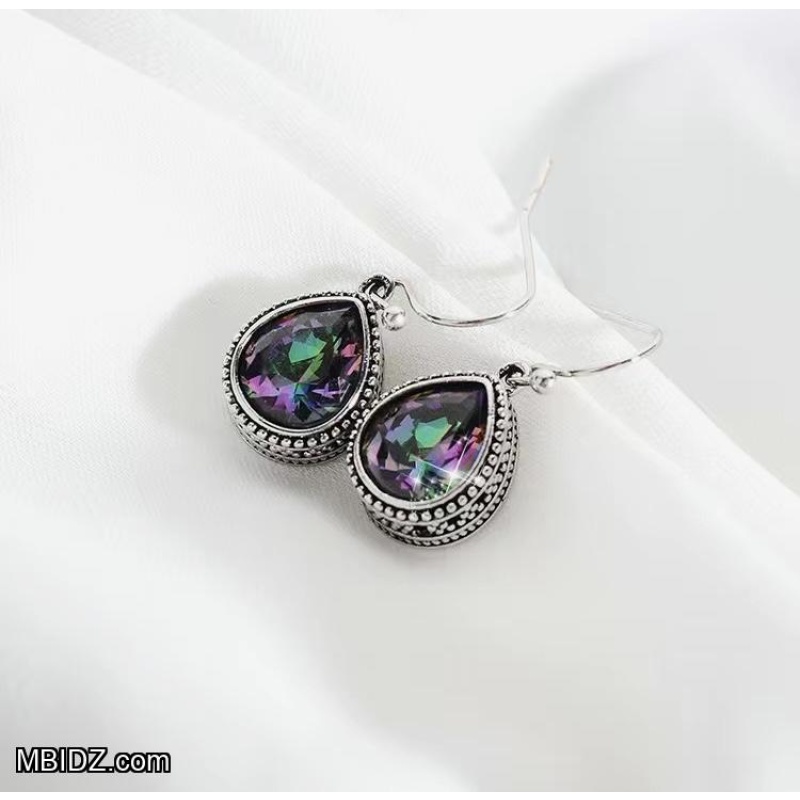 Vintage Jewel Water Drop Earrings
