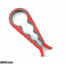 Can, Jar, Bottle, Lid Opener Multifunctional 4-in-1 Manual Kitchen Tool - Red