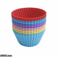 12-Count Reusable Silicone Cupcake Molds