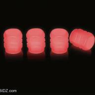 4pcs Luminous Valve Stem Caps - Red
