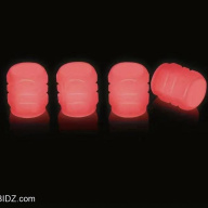 4pcs Luminous Valve Stem Caps - Red