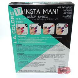 L.A. COLORS 17 piece Insta Mani Color Craze Nail Polish & Dryer Set - NEW