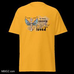 Beautiful Life Lived - Winged Cross - Unisex Basic Softstyle T-Shirt, Gold | Gildan 64000