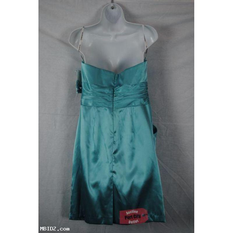 NEW David&#039;s Bridal Short Turquoise Strapless Dress Size 8