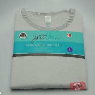 White Ladies Waffle Thermal Top - Size Large - NEW