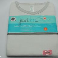 White Ladies Waffle Thermal Top - Size Small - NEW