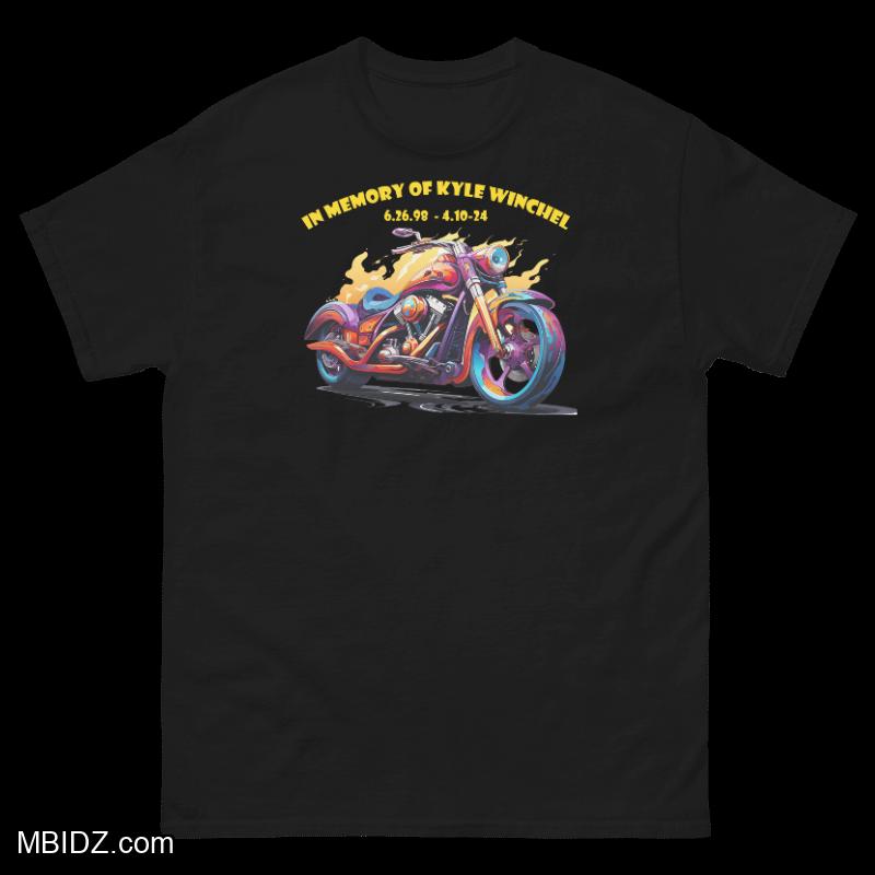 Memorial Motorcycle Print- Unisex Basic Softstyle T-Shirt, Black | Gildan 64000