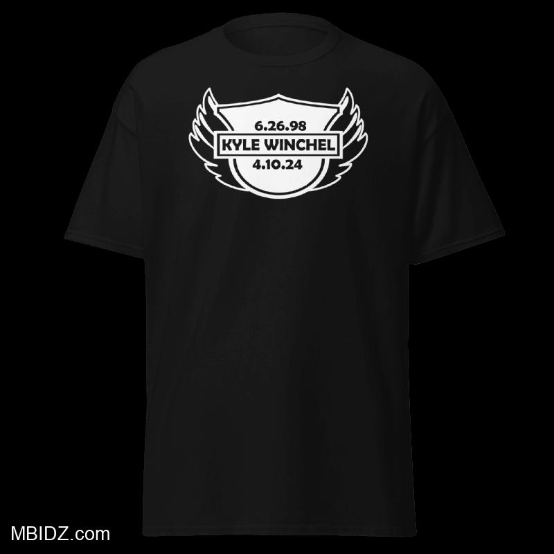 Memorial Print Shield with Wings - Unisex Basic Softstyle T-Shirt | Gildan 64000
