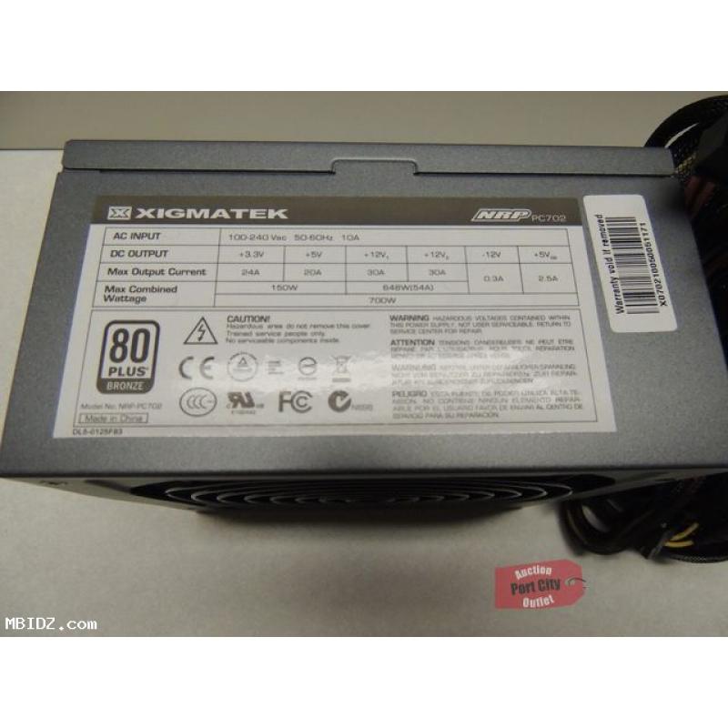 XIGMATEK NRP-PC702 700W ATX12V v2.3 PC Power Supply NEW