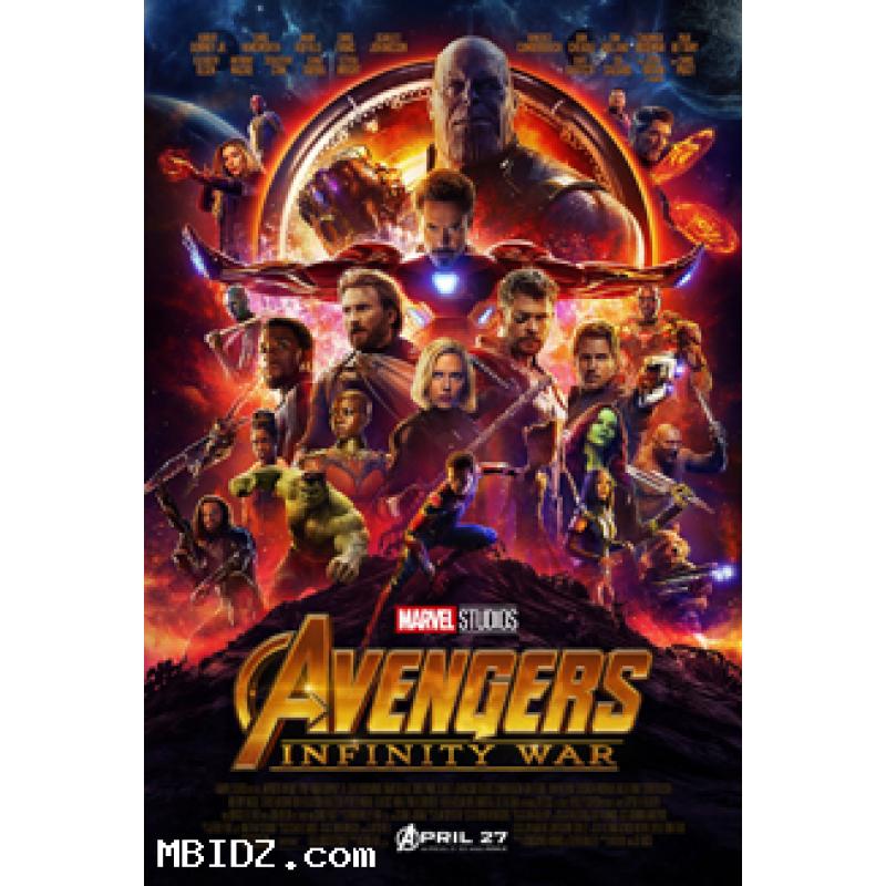 THURSDAY Apr. 26, 2018 @ 7:00pm (1) Movie Ticket to AVENGERS: INFINTY WAR