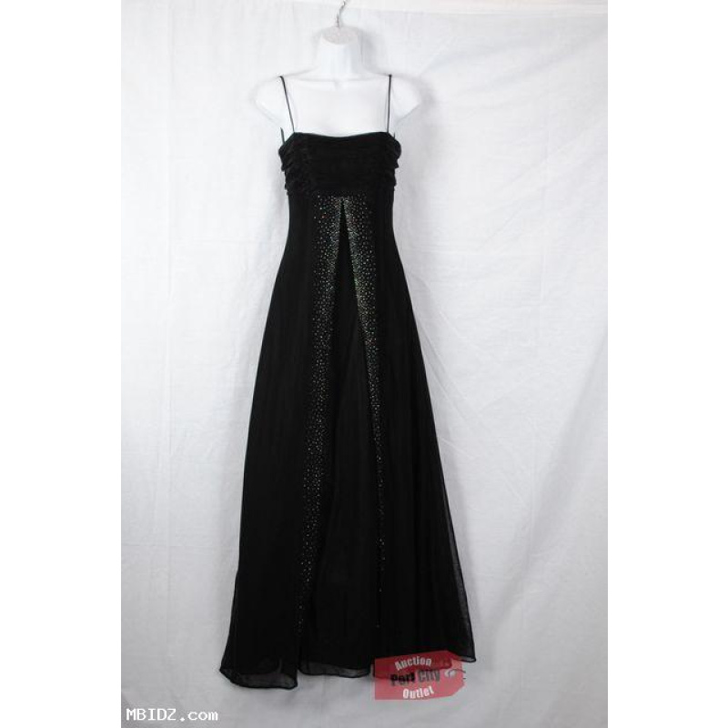 Black Full Length Dress With Glitter Embellishments Size 5/6
