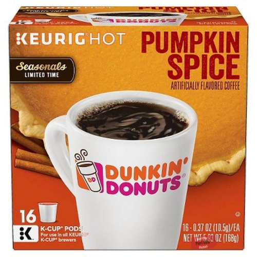 DUNKIN' DONUTS PUMPKIN SPICE COFFEE - 16 KEURIG K-CUP PODS