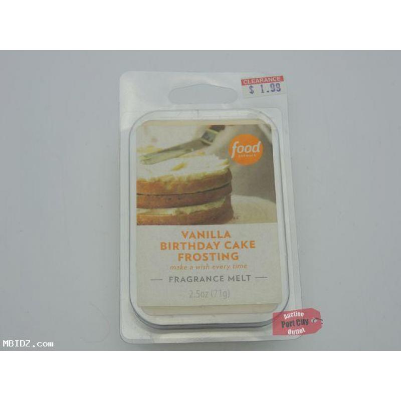 Food Network Vanilla Birthday Cake Frosting Fragrance Wax Melt - NEW