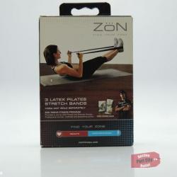 ZoN Fitness Latex Pilates Stretch Bands Black - 3 Bands -NEW IN BOX