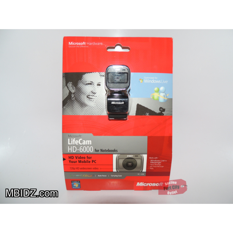 Microsoft LifeCam HD-6000 Web Camera For Notebooks
