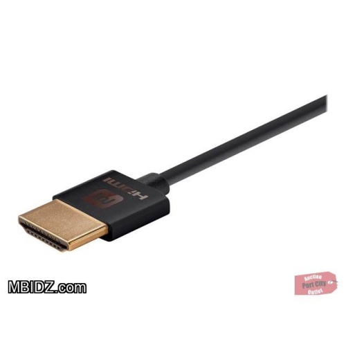 Monoprice 4K Slim High Speed HDMI Cable 6ft - 18Gbps Black