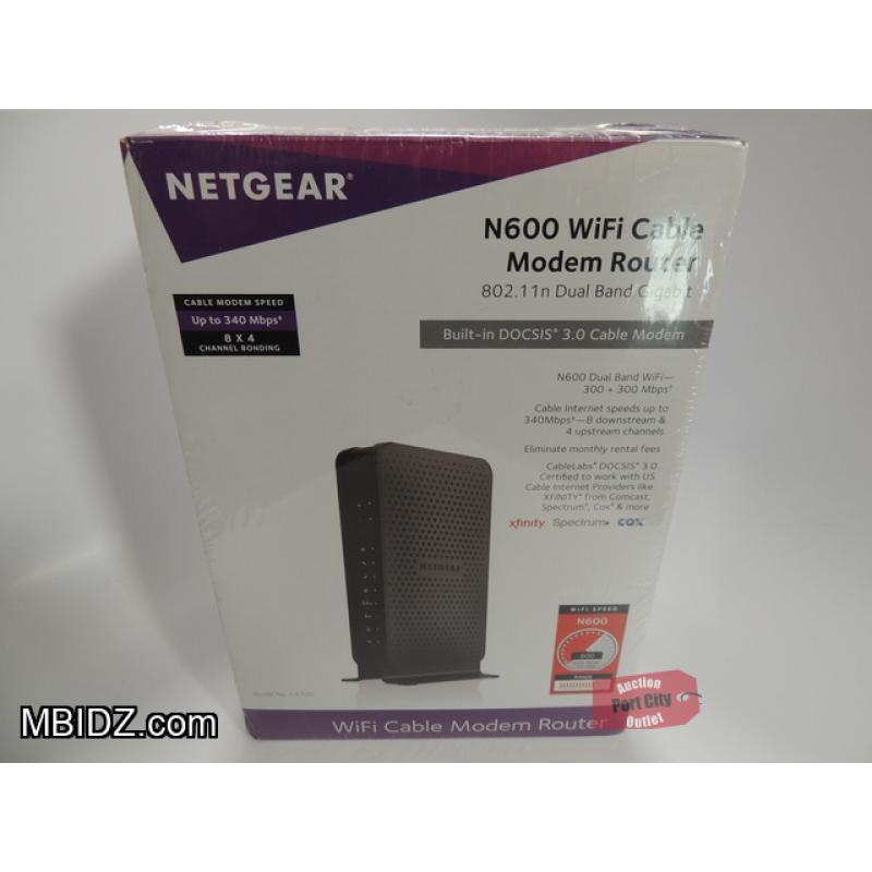 Netgear N600 WiFi Cable Modem Router C3700 - NEW