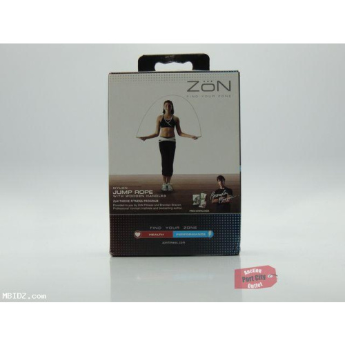 ZoN Nylon Jump Rope with Wood Handles -NEW IN BOX