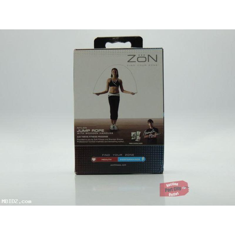ZoN Nylon Jump Rope with Wood Handles -NEW IN BOX