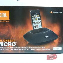 JBL OnBeat Micro Speaker Dock with Lightning Connector - Black - New