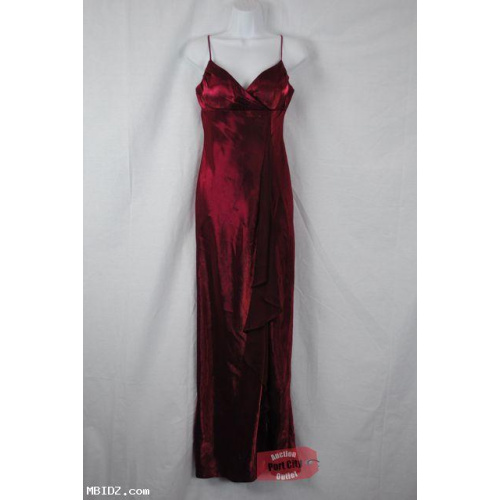 Red Velvet Look Full Length Dress Size 7
