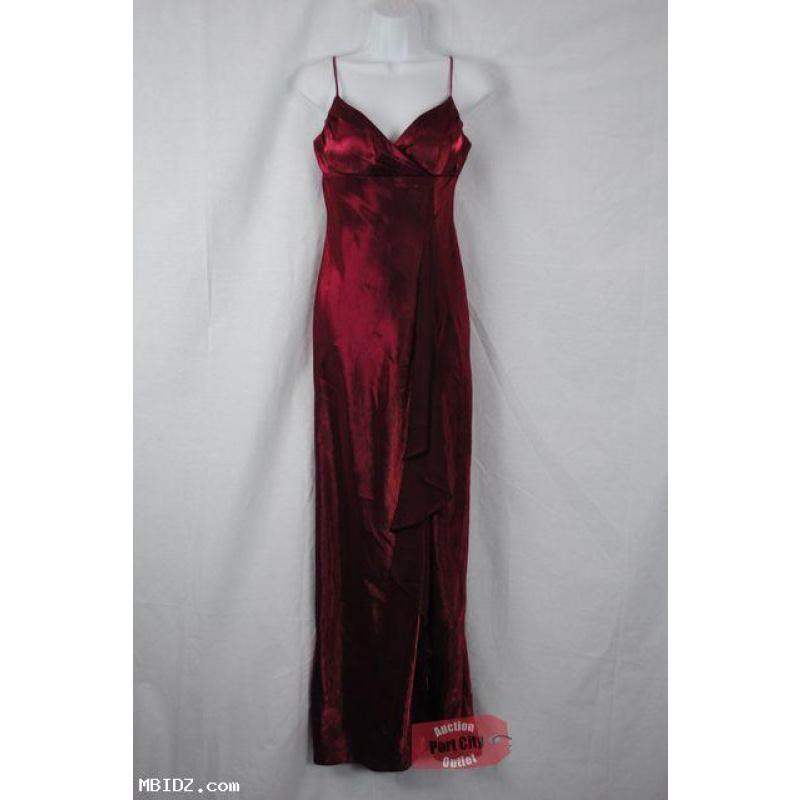 Red Velvet Look Full Length Dress Size 7