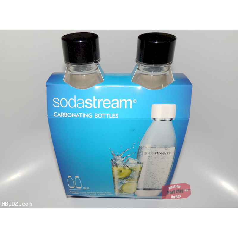 SodaStream 1 Liter Carbonating Bottles 2-Pack NEW