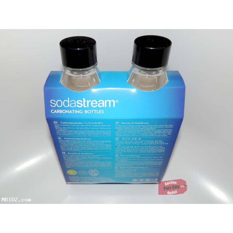 SodaStream 1 Liter Carbonating Bottles 2-Pack NEW
