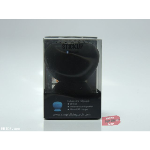 SLT Stickup Silicone Water Resistant Bluetooth Speaker - Black - New