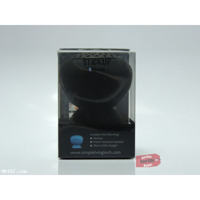 SLT Stickup Silicone Water Resistant Bluetooth Speaker - Black - New