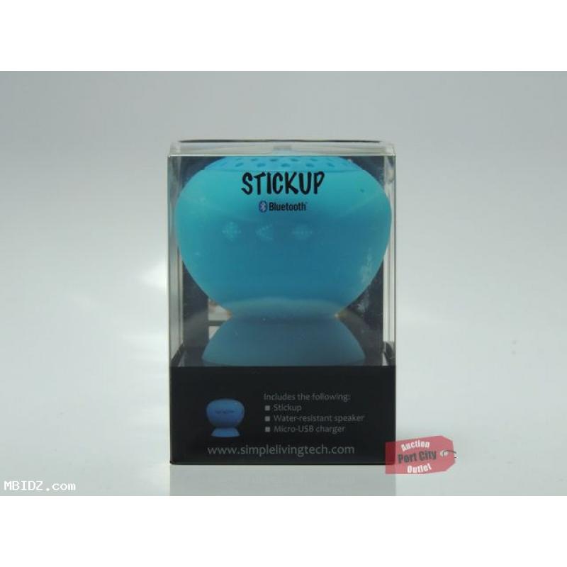 SLT Stickup Silicone Water Resistant Bluetooth Speaker - Blue - New