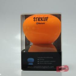 SLT Stickup Silicone Water Resistant Bluetooth Speaker - Orange - New