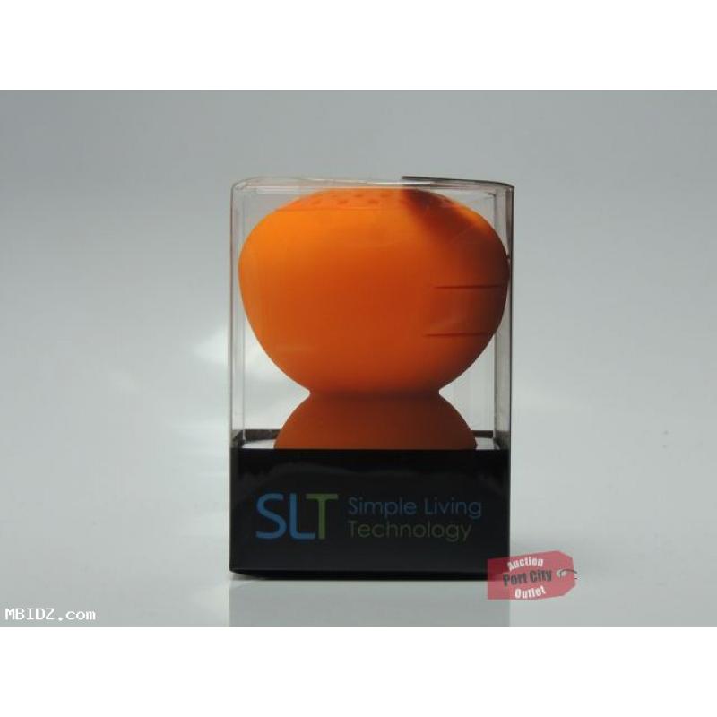 SLT Stickup Silicone Water Resistant Bluetooth Speaker - Orange - New