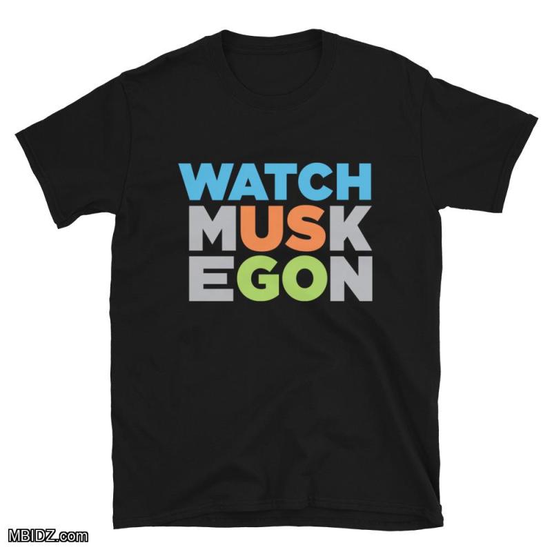 Muskegon - Watch Us Go - Unisex Basic Softstyle T-Shirt | Black | Gildan 64000