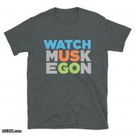 Muskegon - Watch Us Go - Unisex Basic Softstyle T-Shirt | Dark Heather | Gildan 64000