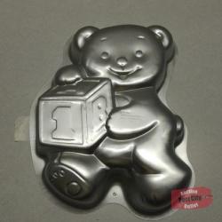 Wilton 1995 Teddy Bear With Block Cake Pan 2105-8257 (Retired)