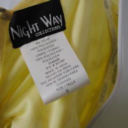 Yellow Full Length Dress With Sequins Size 6